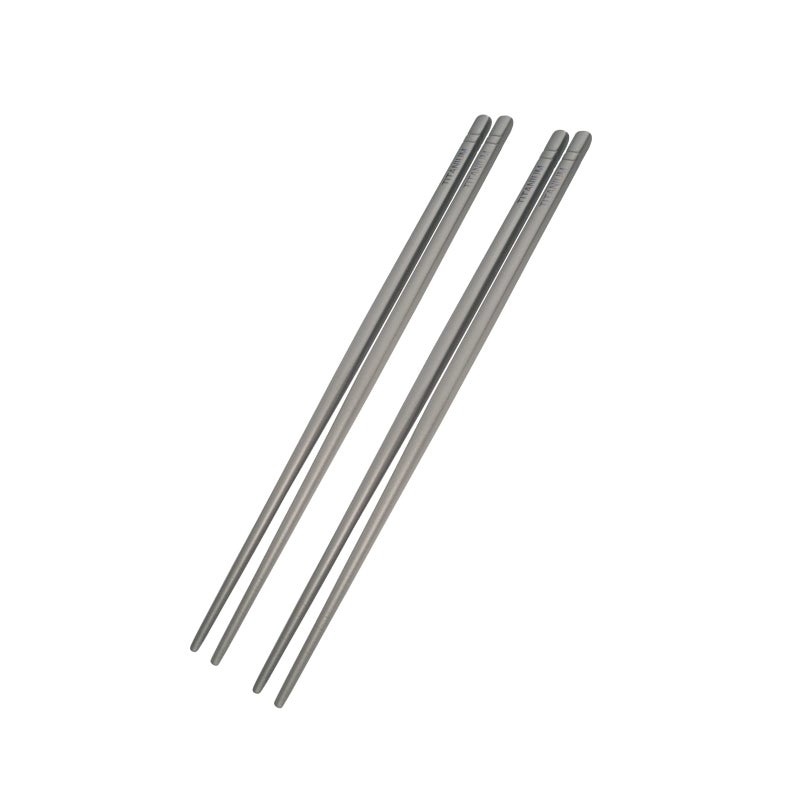 ZEARE Titanium Chopsticks Ultralight 2 Pairs Square Standard Length Rice, Noodles and Sushi Reusable Cutlery Cookware (9 inches (23cm)) - Image 1